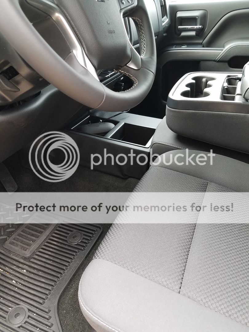 • Floor console for new truck. Interior