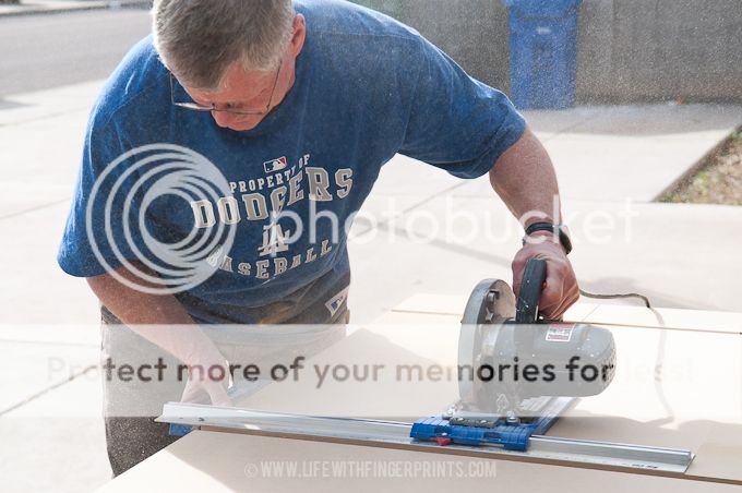 Life with Fingerprints: DIY Entertainment Center - Day one. Router, Circular Saw, drill, Kreg Tools