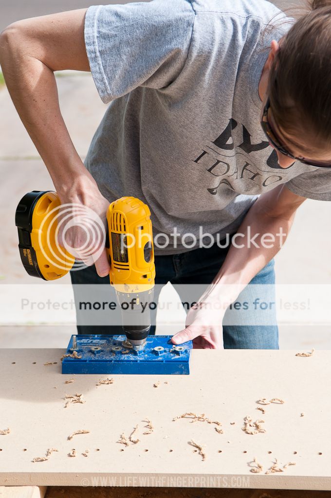 Life with Fingerprints: DIY Entertainment Center - Day one. Router, Circular Saw, drill, Kreg Tools