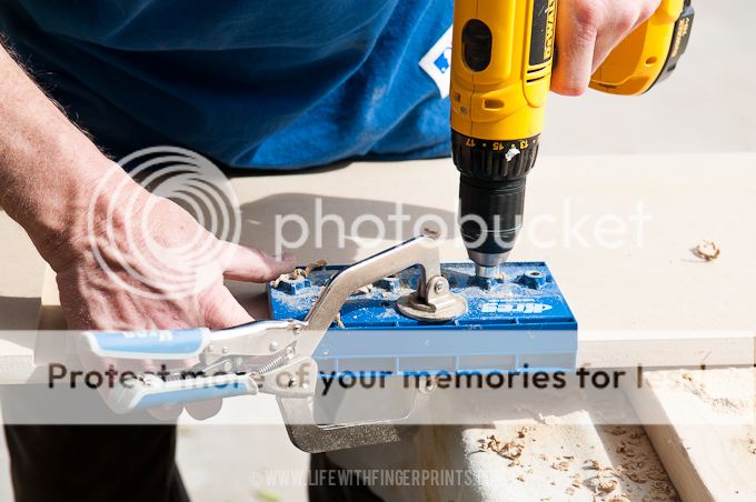 Life with Fingerprints: DIY Entertainment Center - Day one. Router, Circular Saw, drill, Kreg Tools