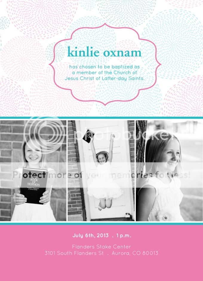 Life With Fingerprints: Baptism Invite