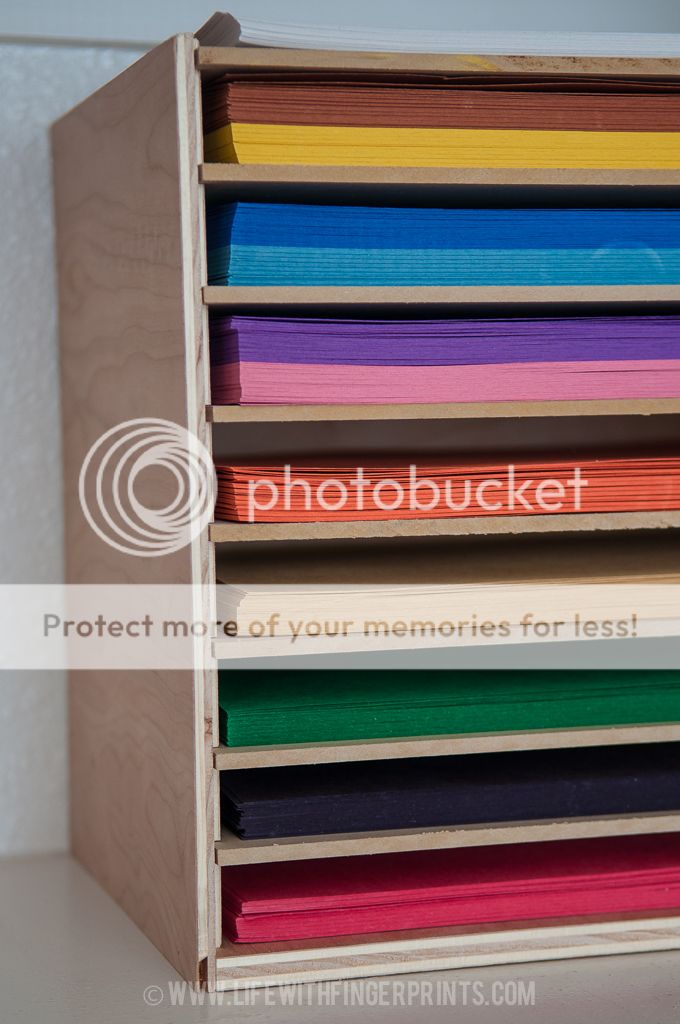 Life with Fingerprints: DIY Construction Paper Organizer