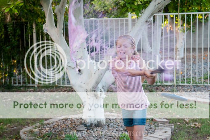 Life with Fingerprints: Water Balloon Pinatas; fill water balloons with water/cornstarch/food coloring