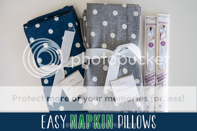 Life with Fingerprints: DIY, Make Pillows out of Napkins, Sew Pillows